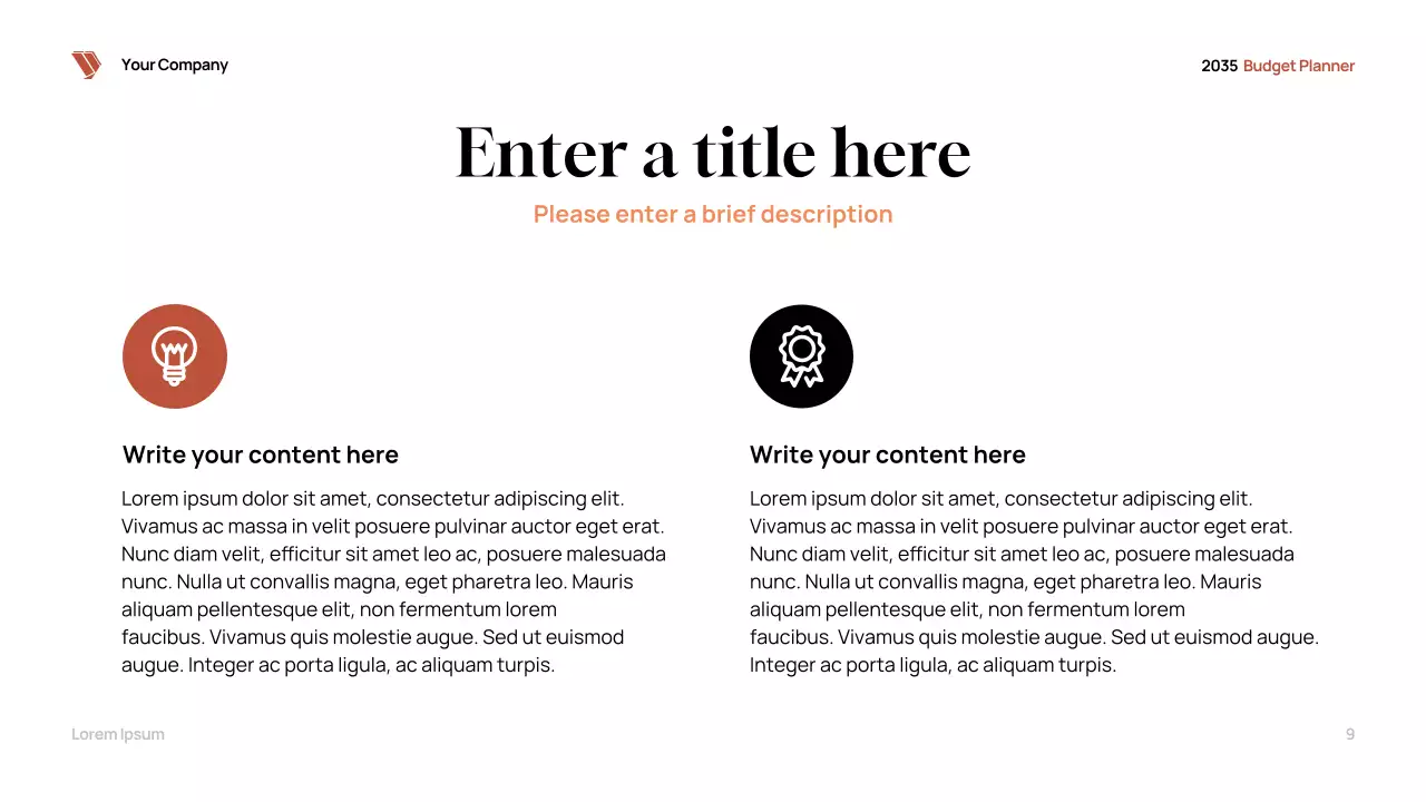 Black Modern Budget Planner Presentation