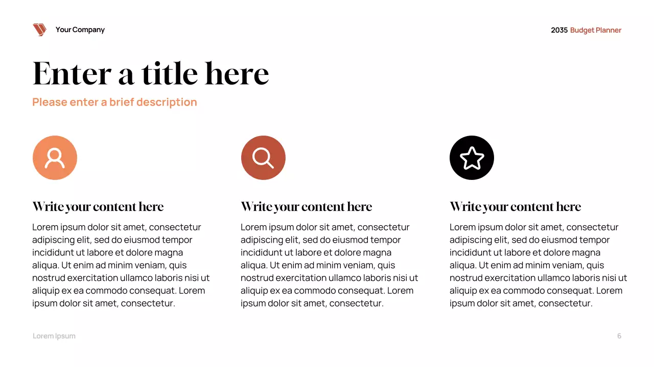 Black Modern Budget Planner Presentation