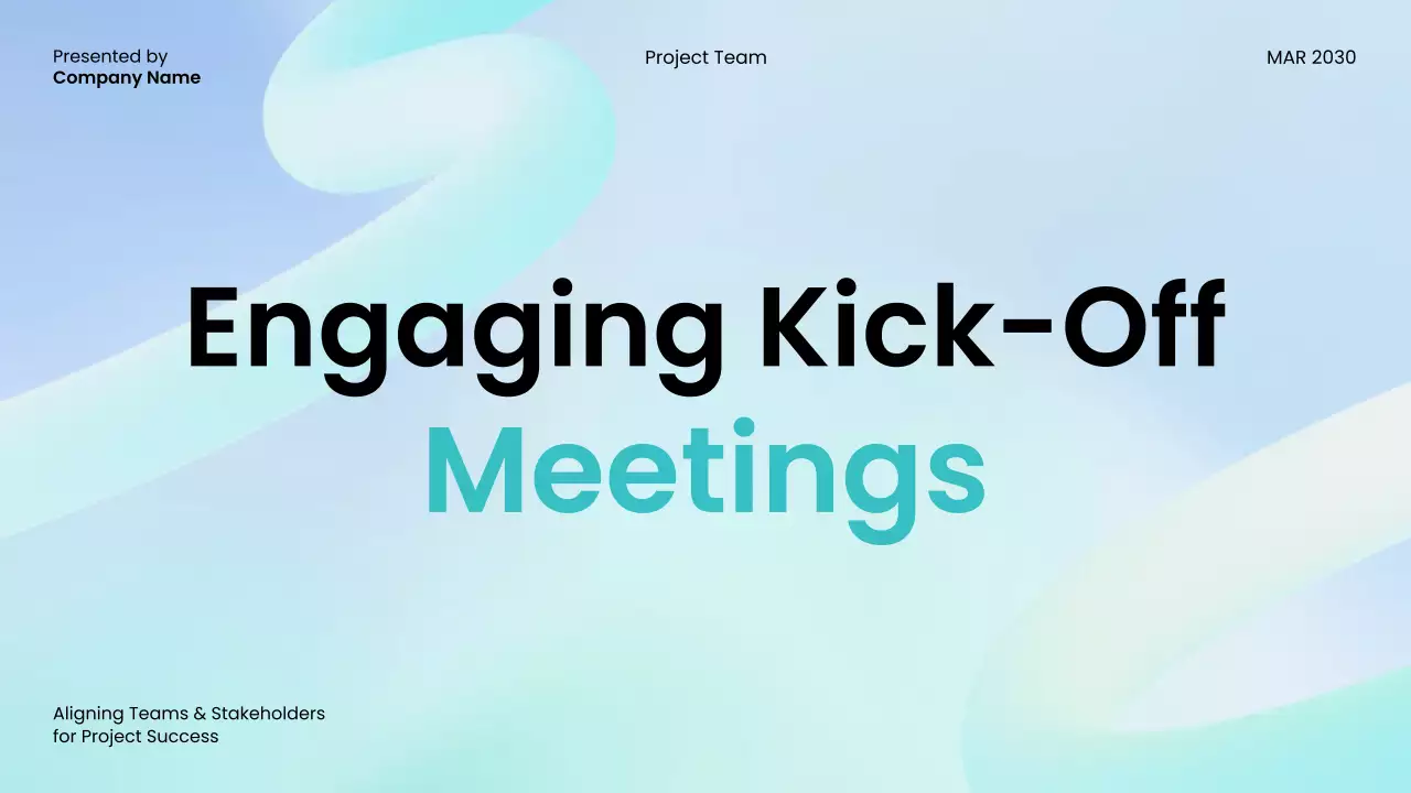 Blue Modern Project Kick-Off Meeting Presentation
