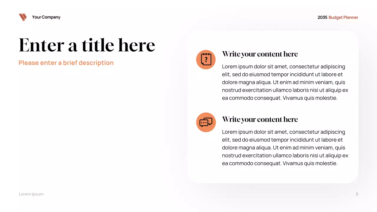 Black Modern Budget Planner Presentation