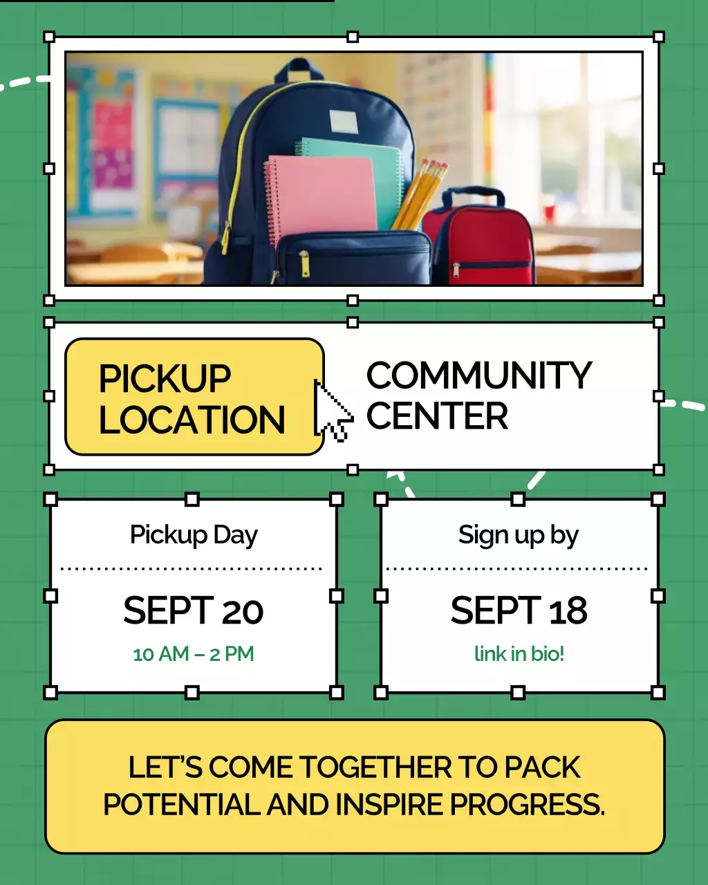 Green Modern School Promotion Instagram Post