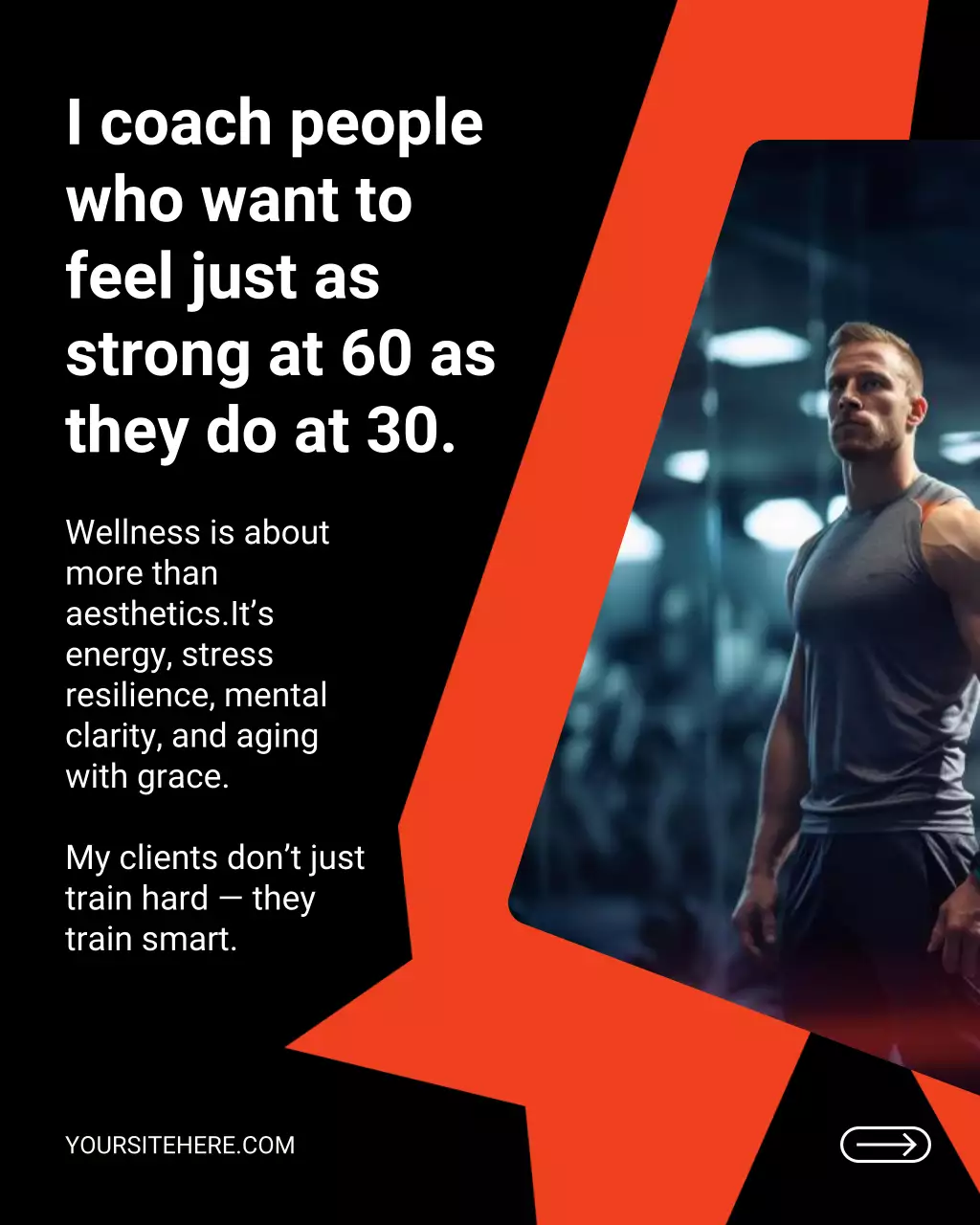 Black Modern Fitness Promotion Instagram Post