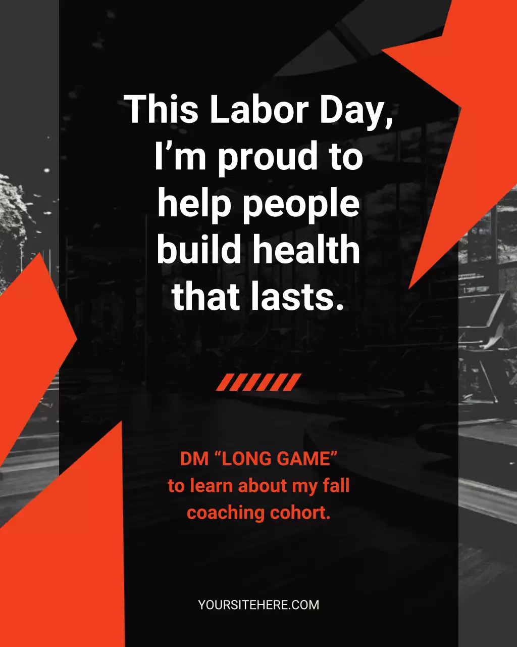 Black Modern Fitness Promotion Instagram Post