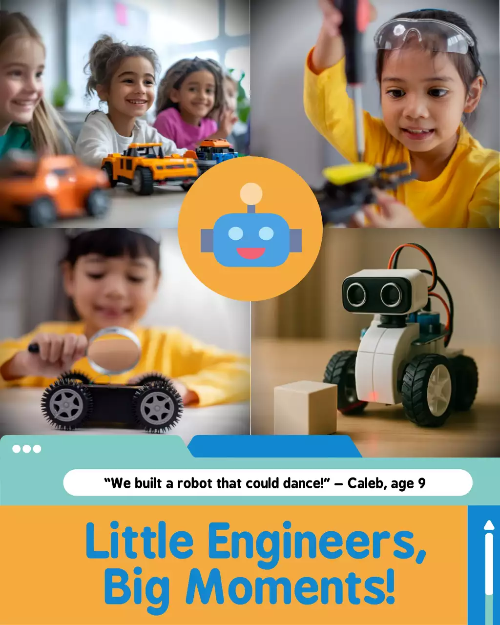 Blue Modern Tech Event Photo Collage