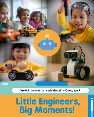 Blue Modern Tech Event Photo Collage