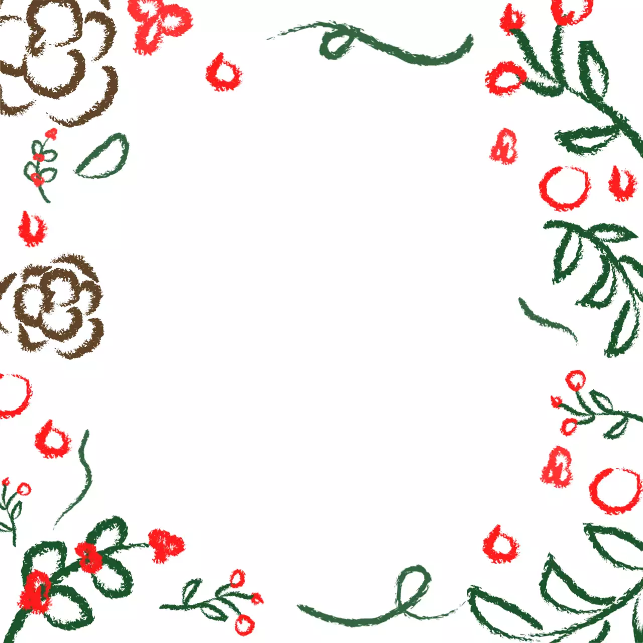 화이트 레트로 크리스마스 카드