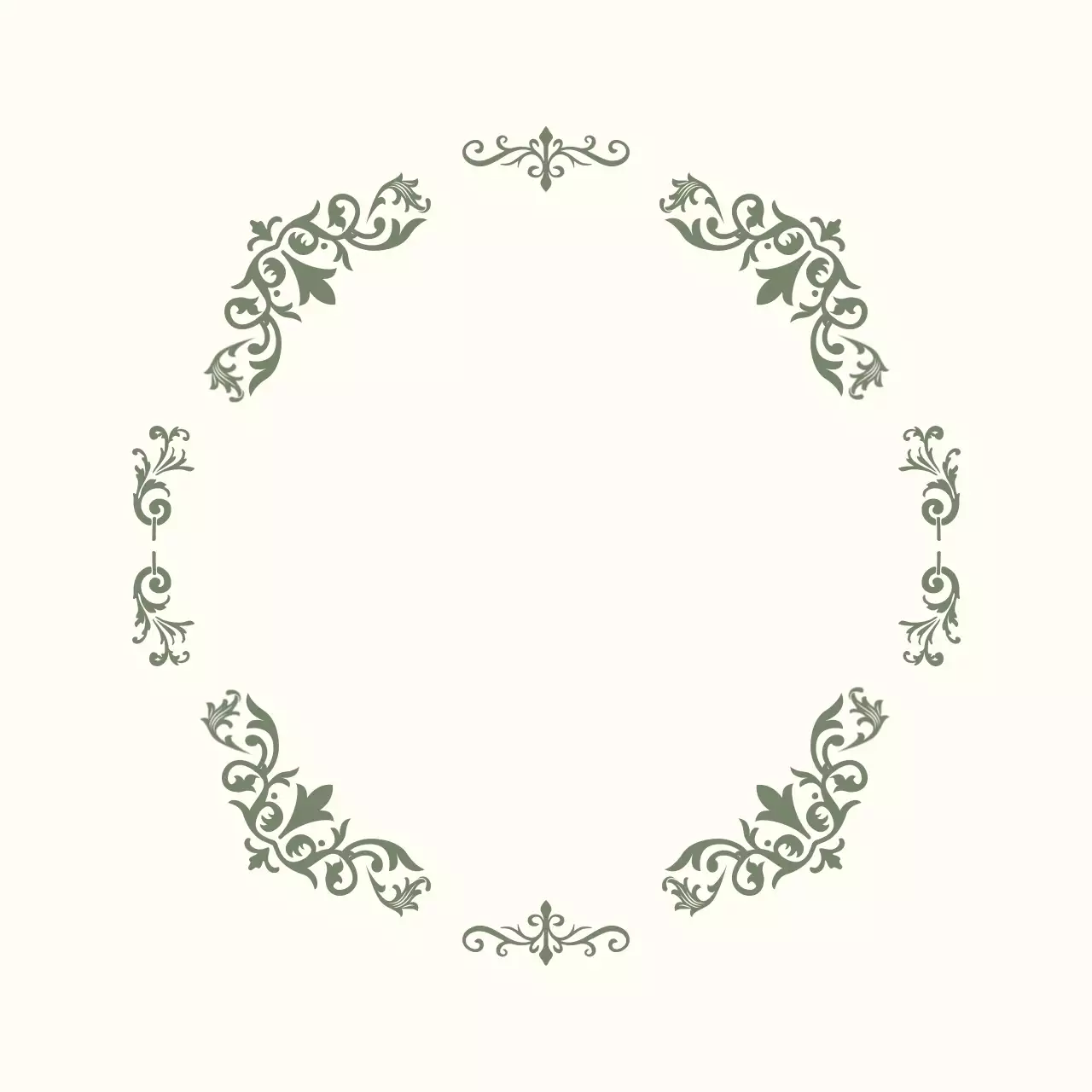 アイボリー アンティーク デザイン 招待状 フレーム