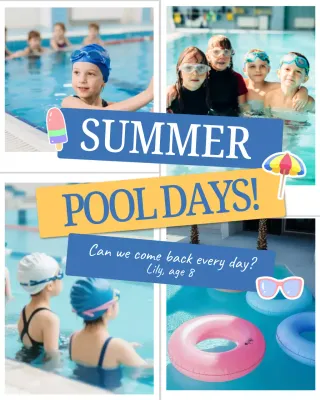 Blue Playful Summer Activity Instagram Post