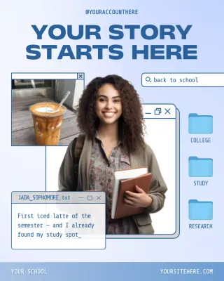 First Day of New Semester for University Instagram Post