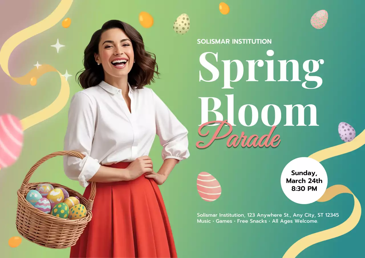 Colourful Modern Spring Event Announcement Poster