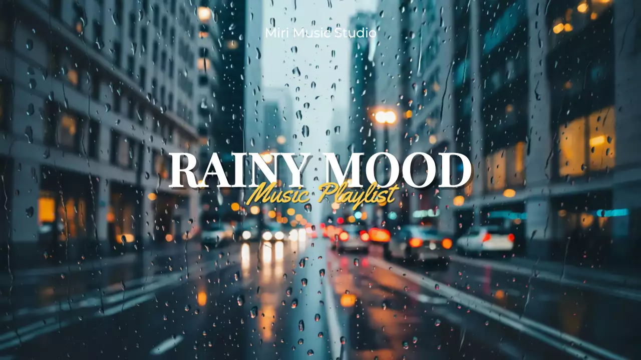 남색 모던 음악 광고