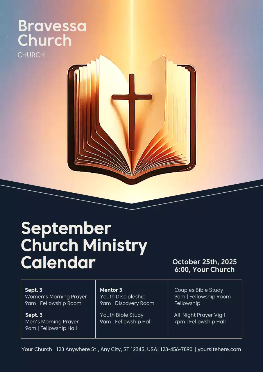 Mystical Modern Church Calendar Poster
