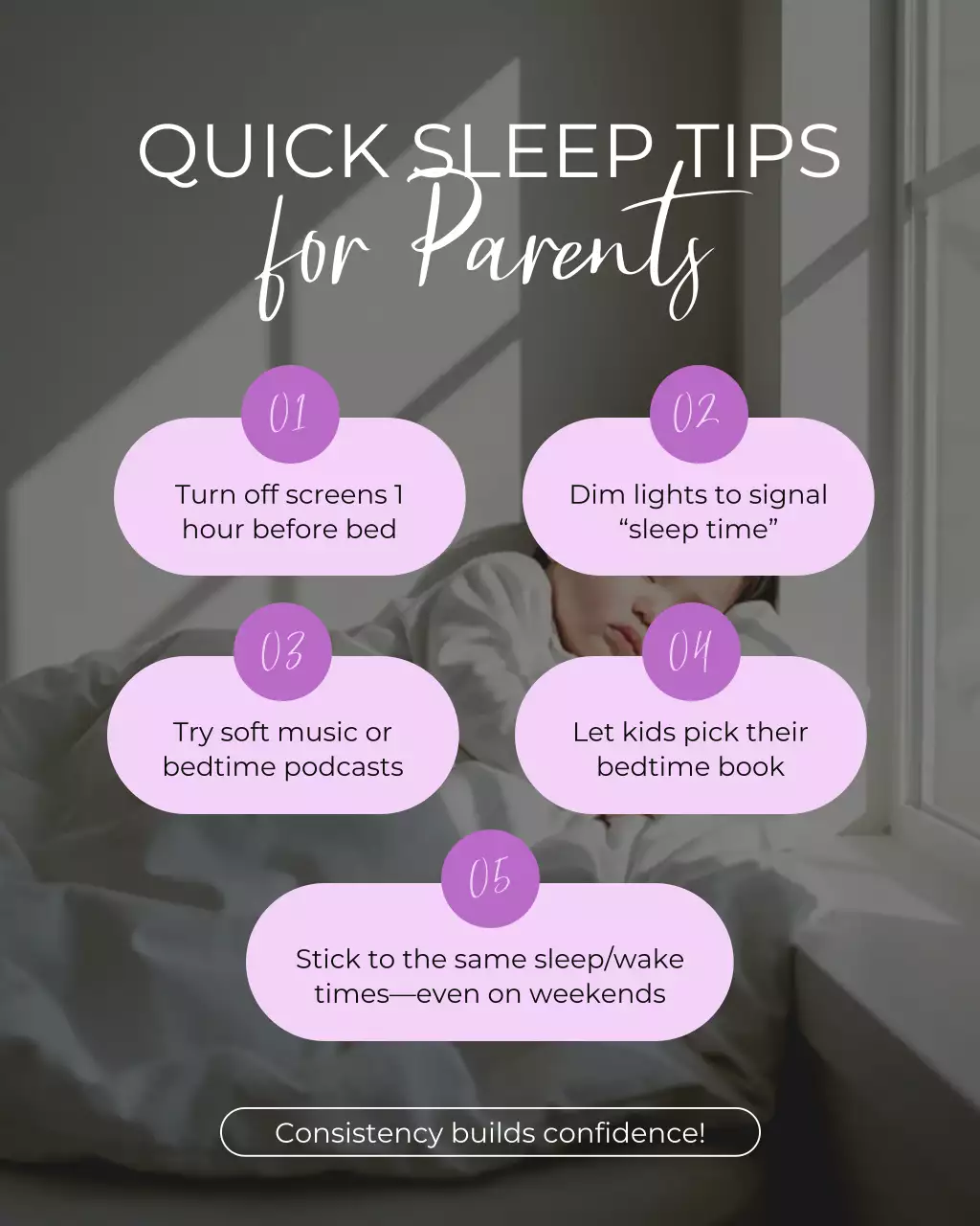 Beige Minimal Modern Bedtime Guide Instagram Post