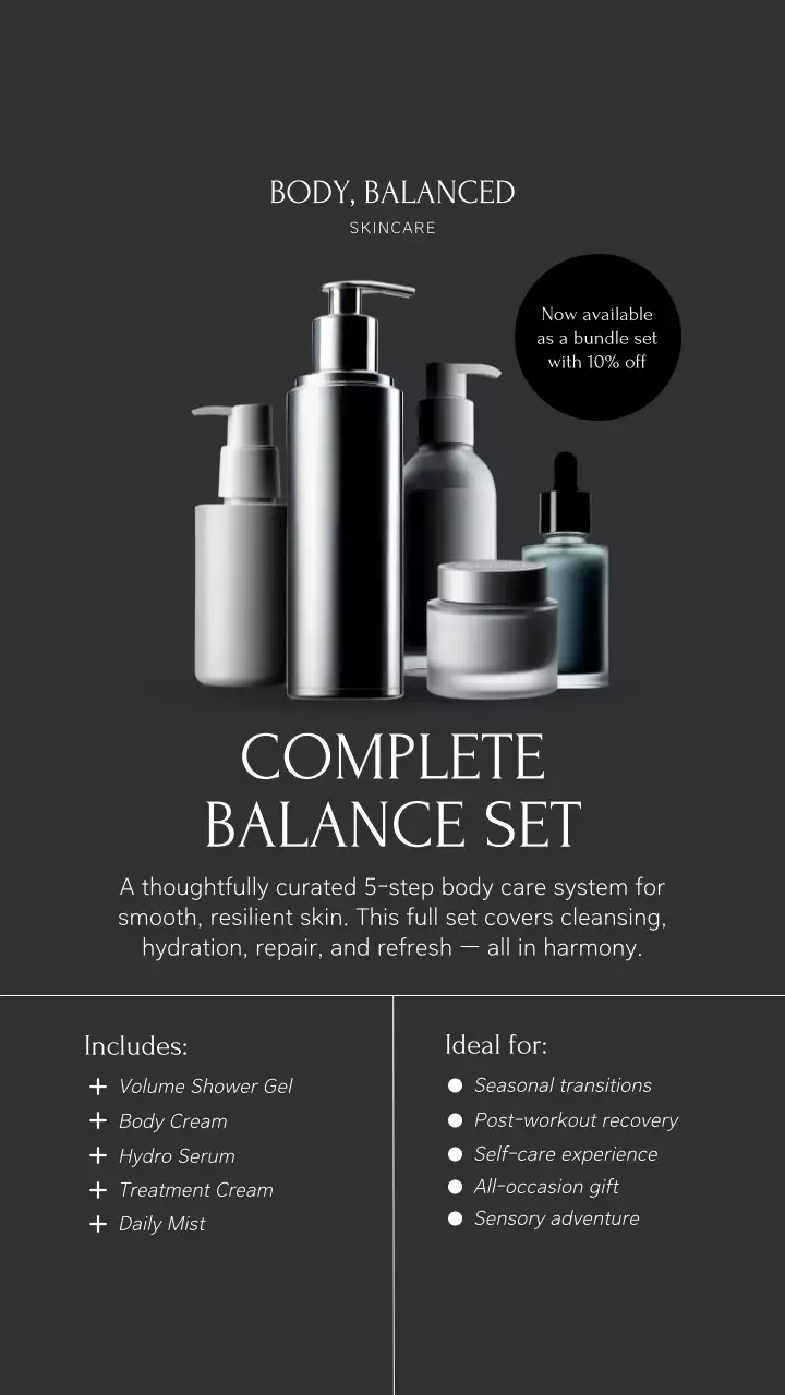 Grey Minimal Skincare Promotion Instagram Story Post