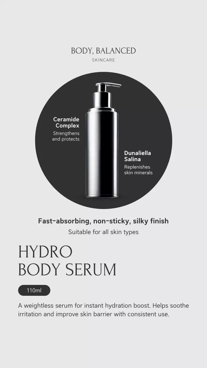 Grey Minimal Skincare Promotion Instagram Story Post