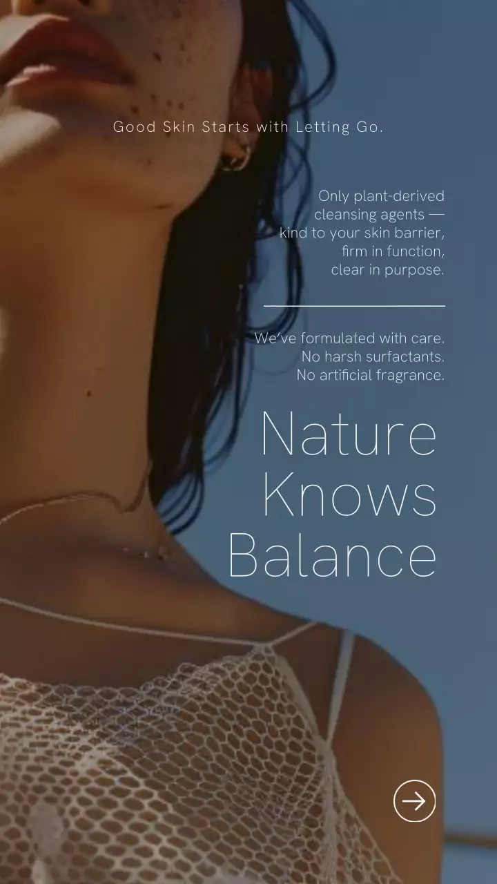 Blue Modern Skincare Promotion Instagram Story Post