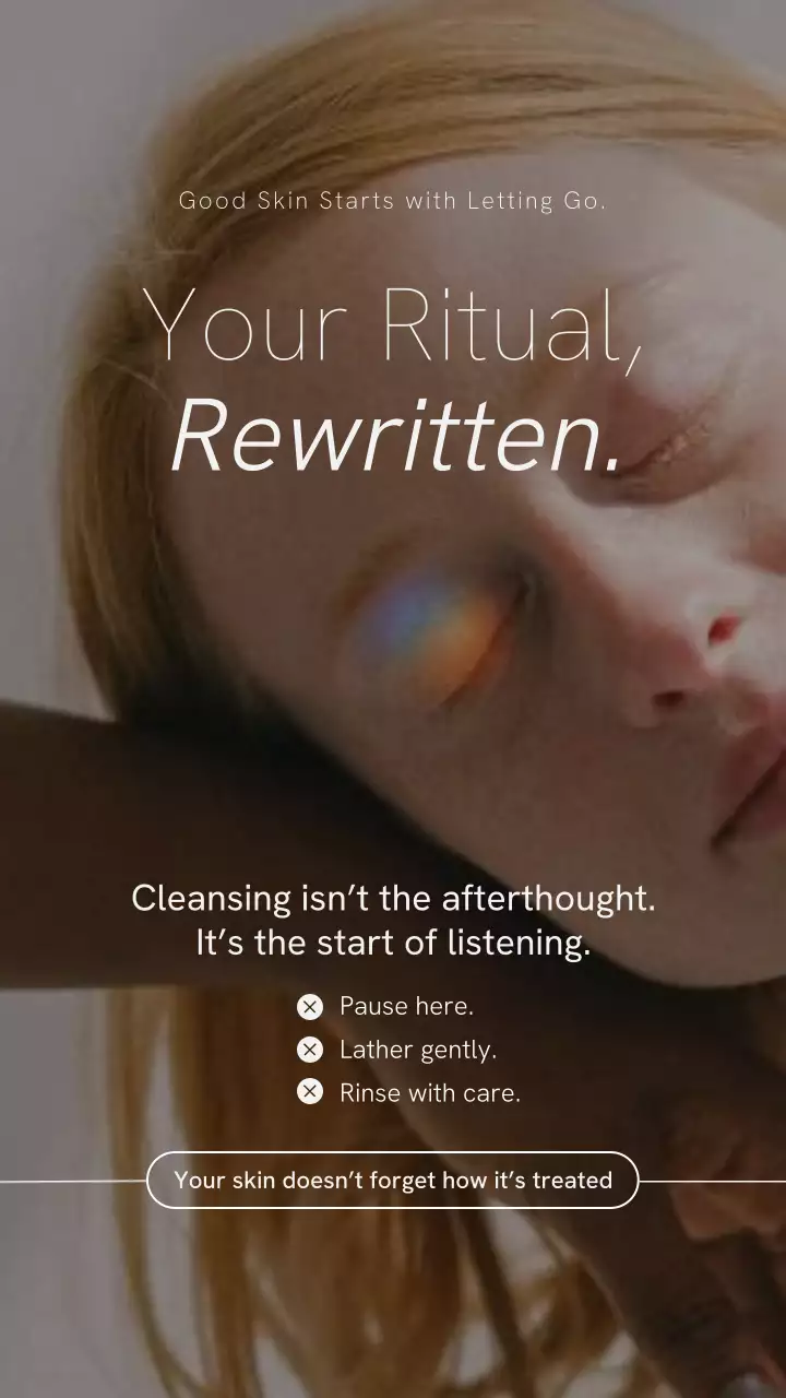 Blue Modern Skincare Promotion Instagram Story Post