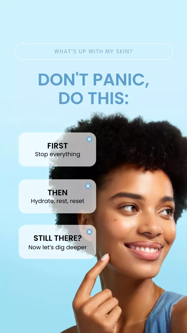 Blue Minimal Skincare Guide Instagram Story Post