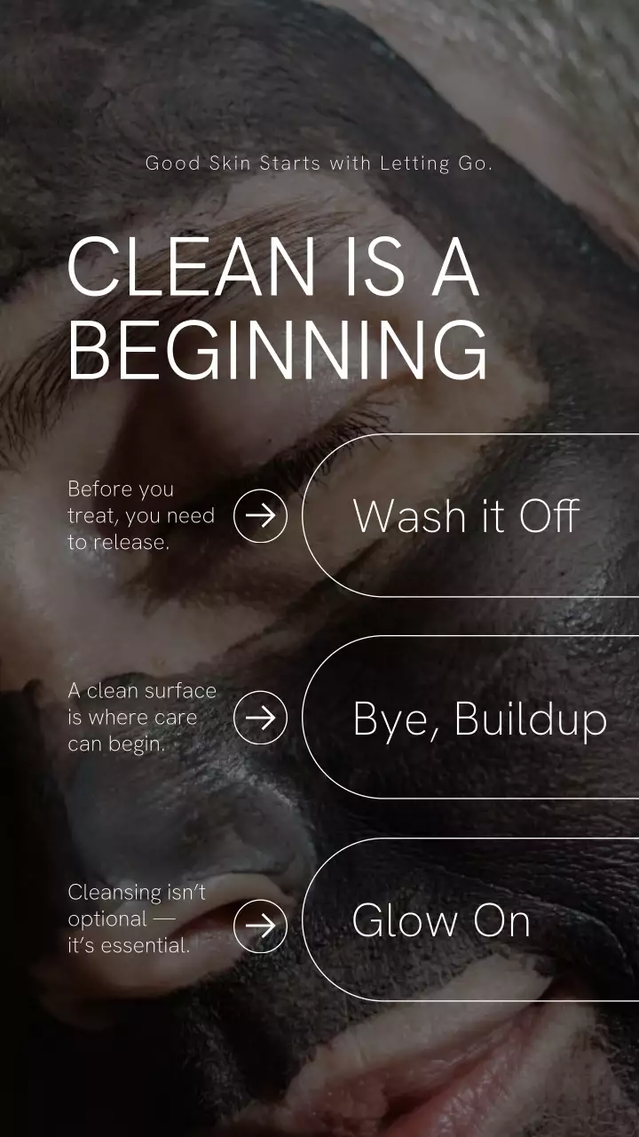 Blue Modern Skincare Promotion Instagram Story Post