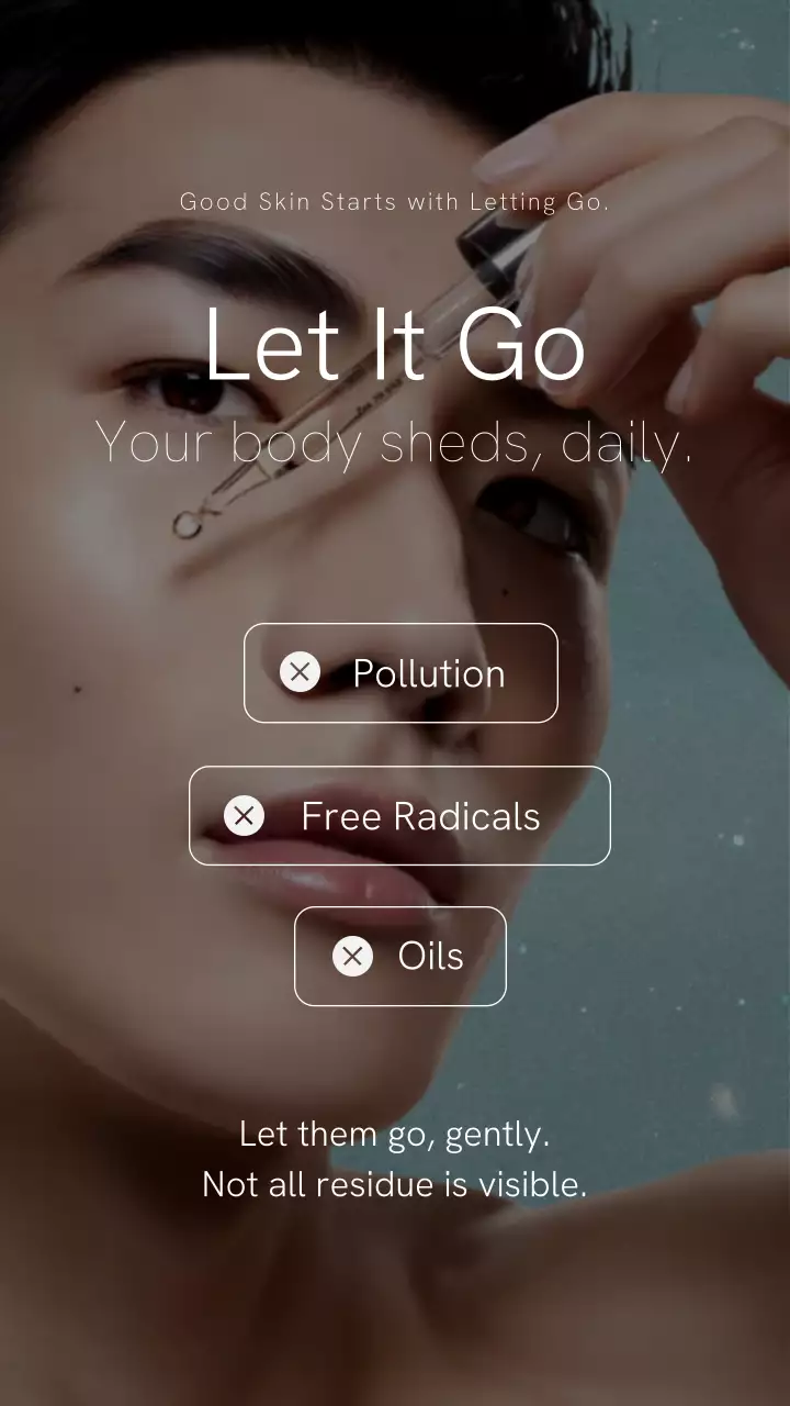 Blue Modern Skincare Promotion Instagram Story Post