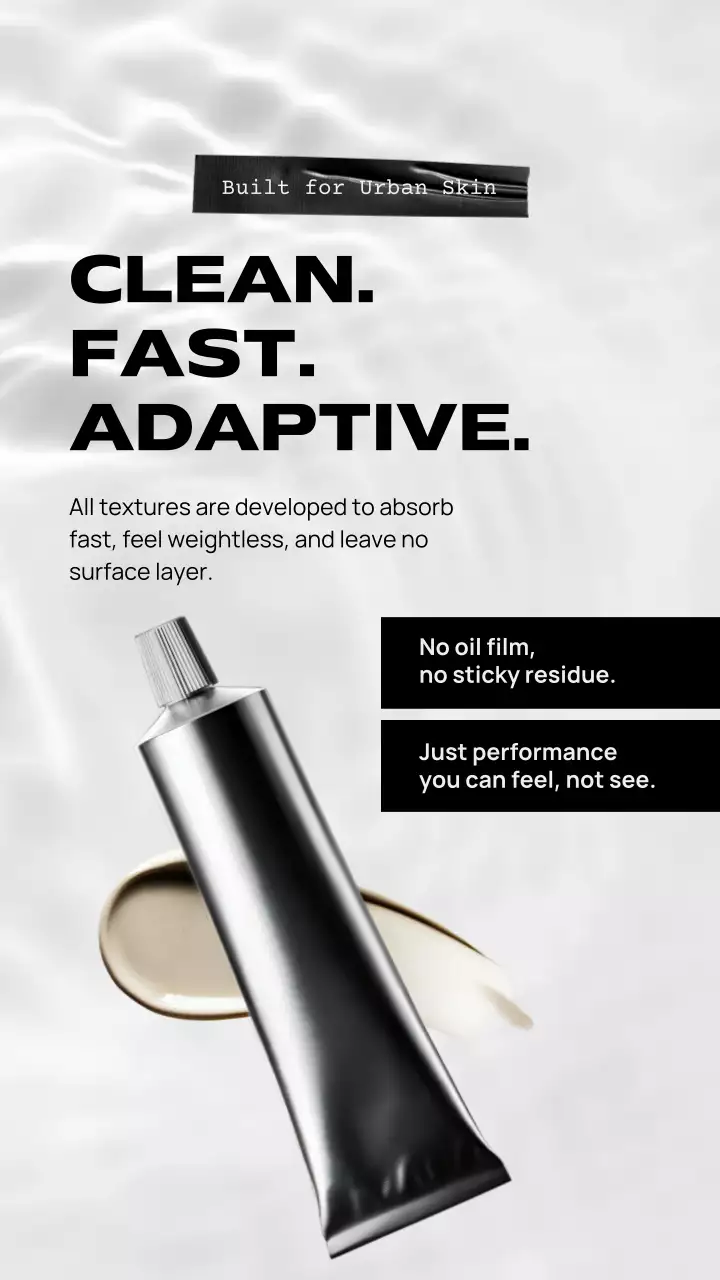 Grey Modern Skincare Promotion Instagram Story Post