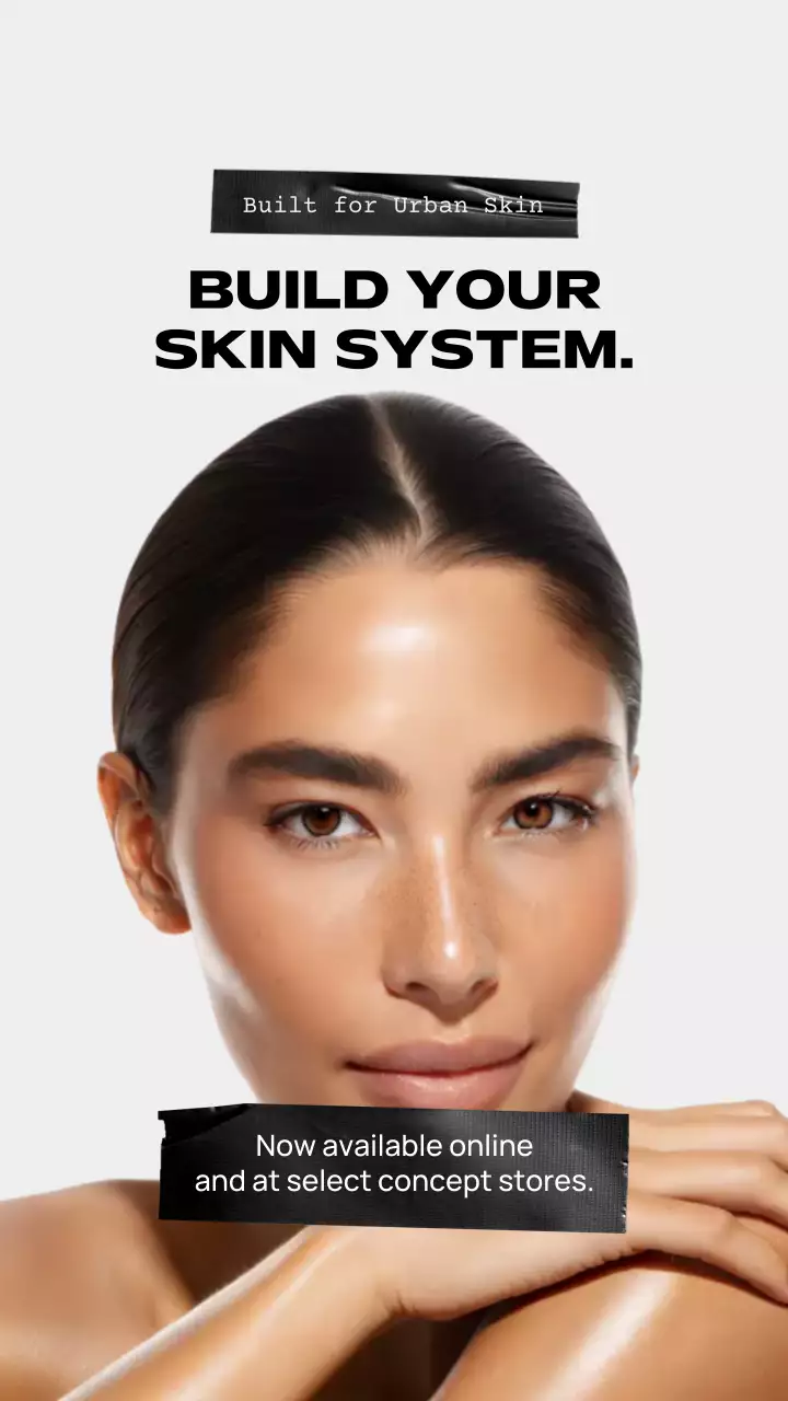 Grey Modern Skincare Promotion Instagram Story Post