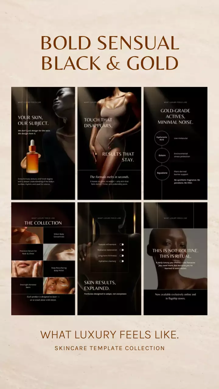 Black Luxury Skincare Promotion Instagram Story Post