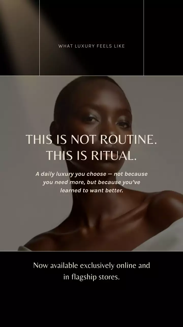 Black Luxury Skincare Promotion Instagram Story Post