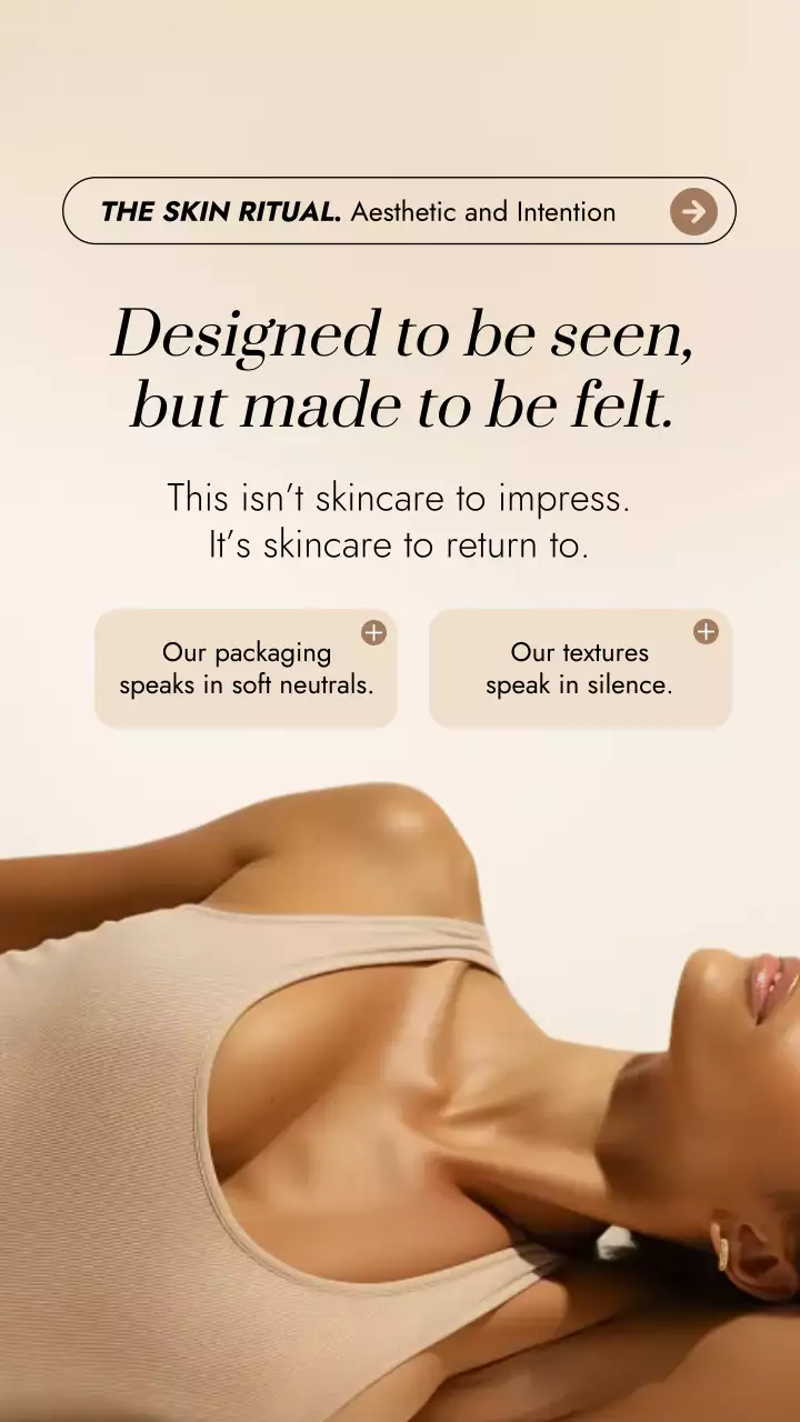 Beige Minimal Skincare Advertisement Instagram Story Post
