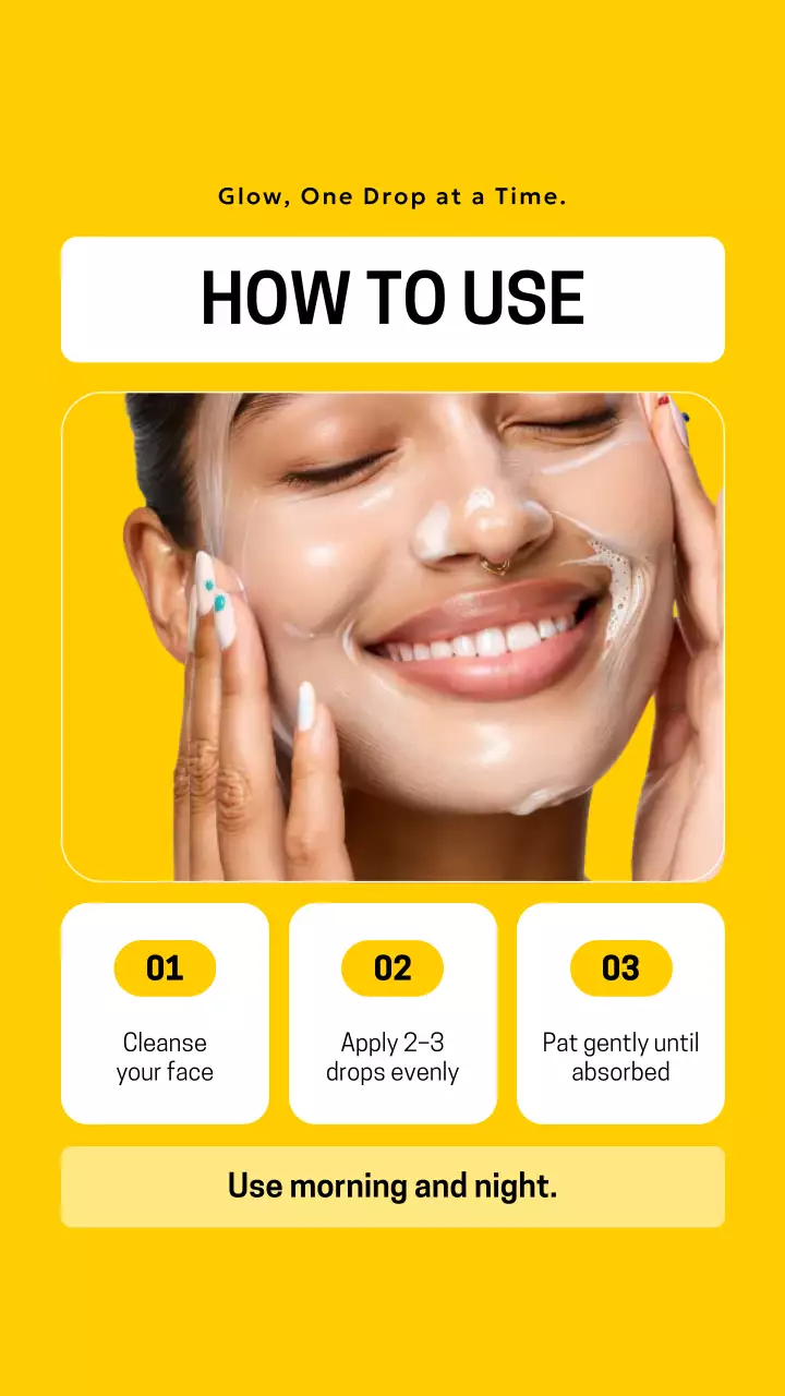 Yellow Modern Skincare Promotion Instagram Story Post