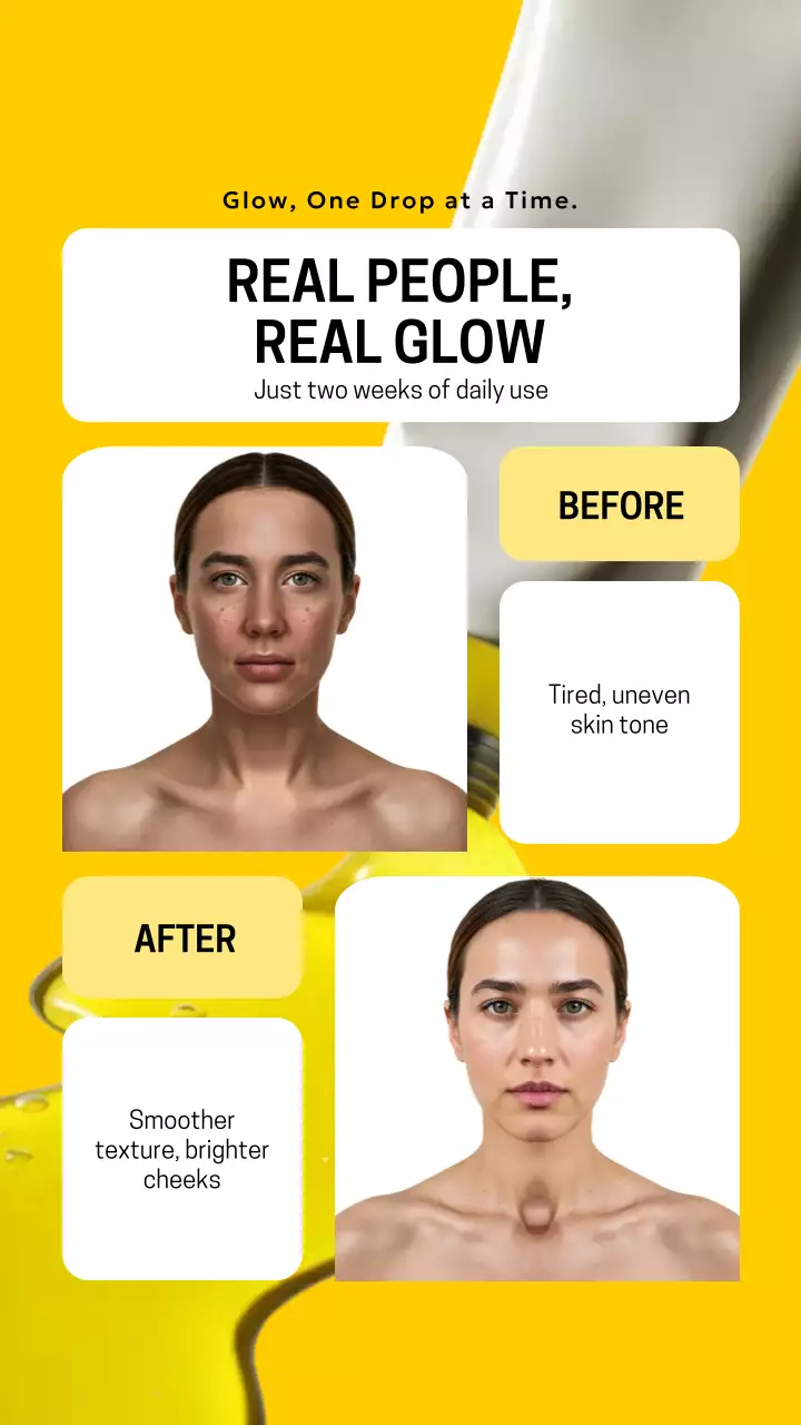 Yellow Modern Skincare Promotion Instagram Story Post