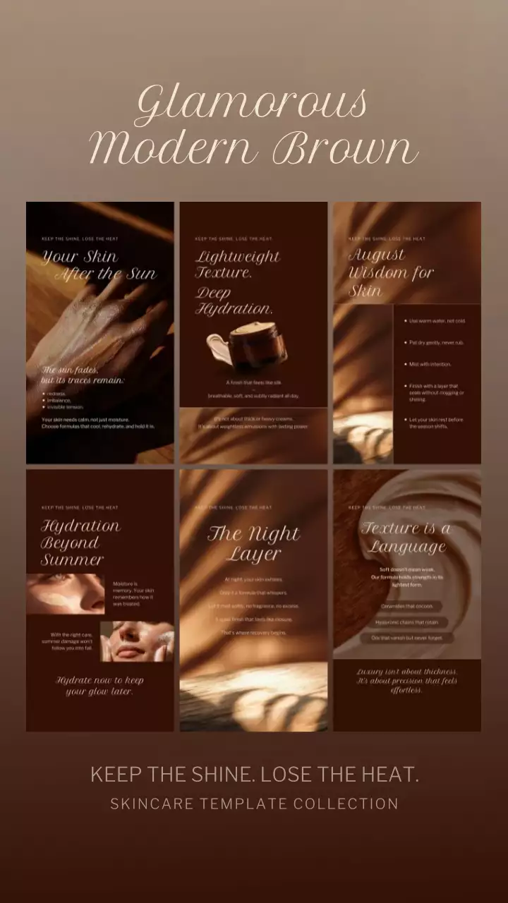 Brown Modern Skincare Promotion Instagram Story Post