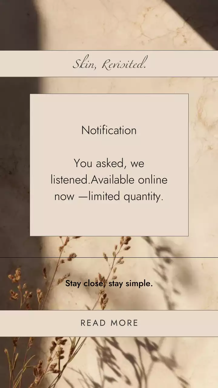 Postagem promocional de cuidados com a pele elegante bege no Instagram