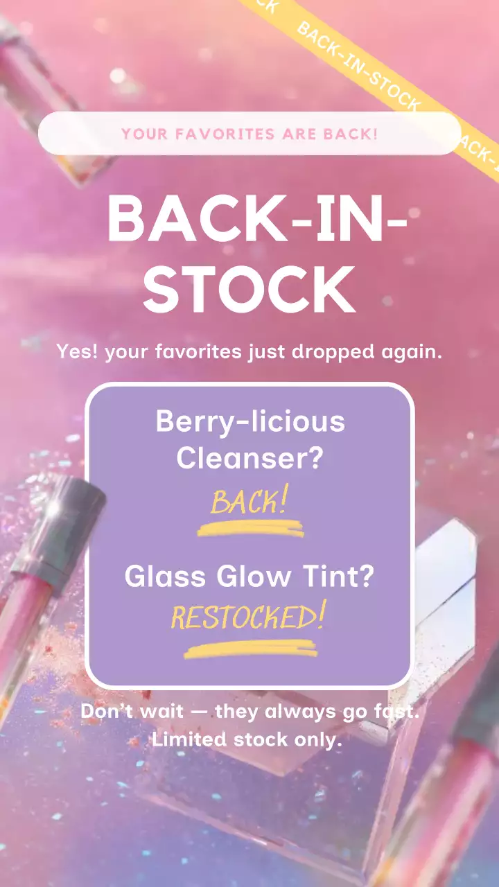 Pink Pop Makeup Promotion Instagram Story Post