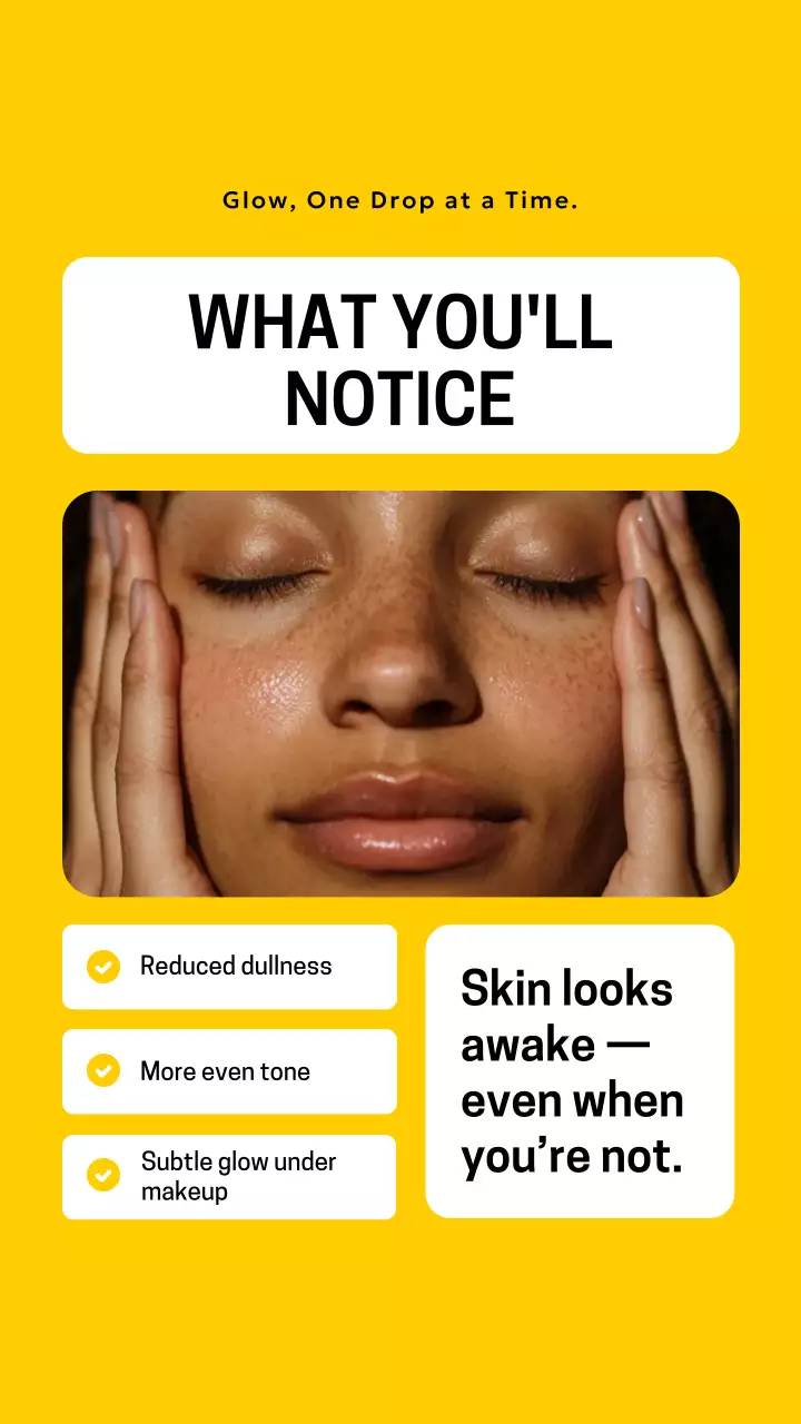 Yellow Modern Skincare Promotion Instagram Story Post