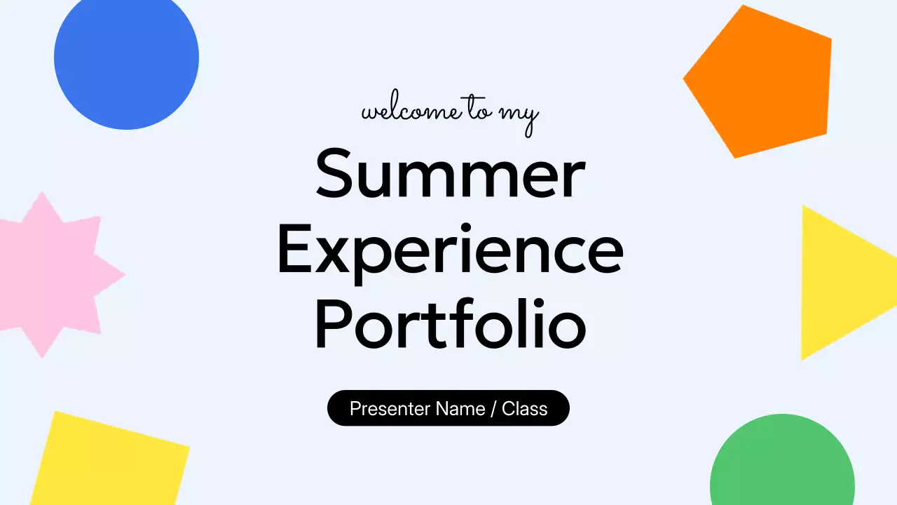 Colorful Modern Portfolio Presentation