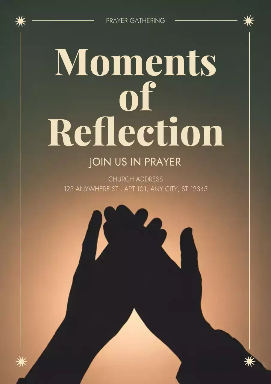 Classic Prayer Invitation Poster