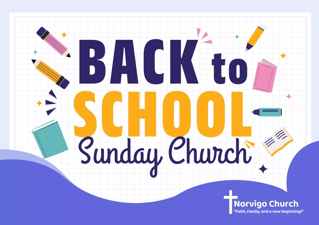 Purple Modern School Event Poster