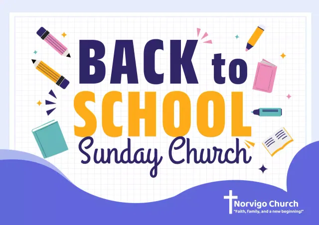 Poster Acara Sekolah Modern Ungu