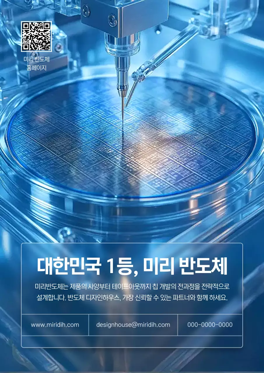 파랑 모던 반도체 광고