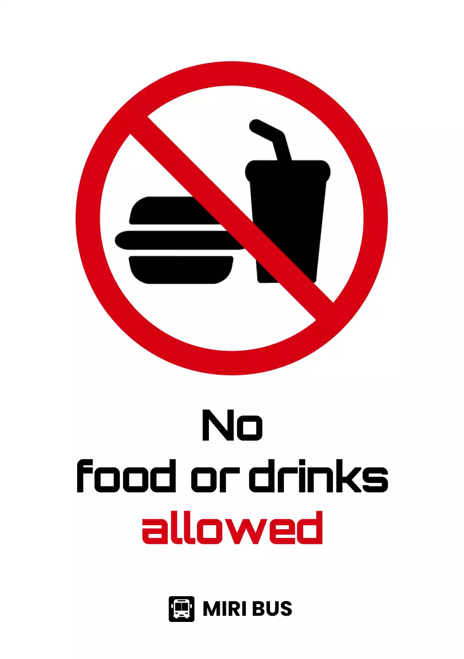 red minimal food notice