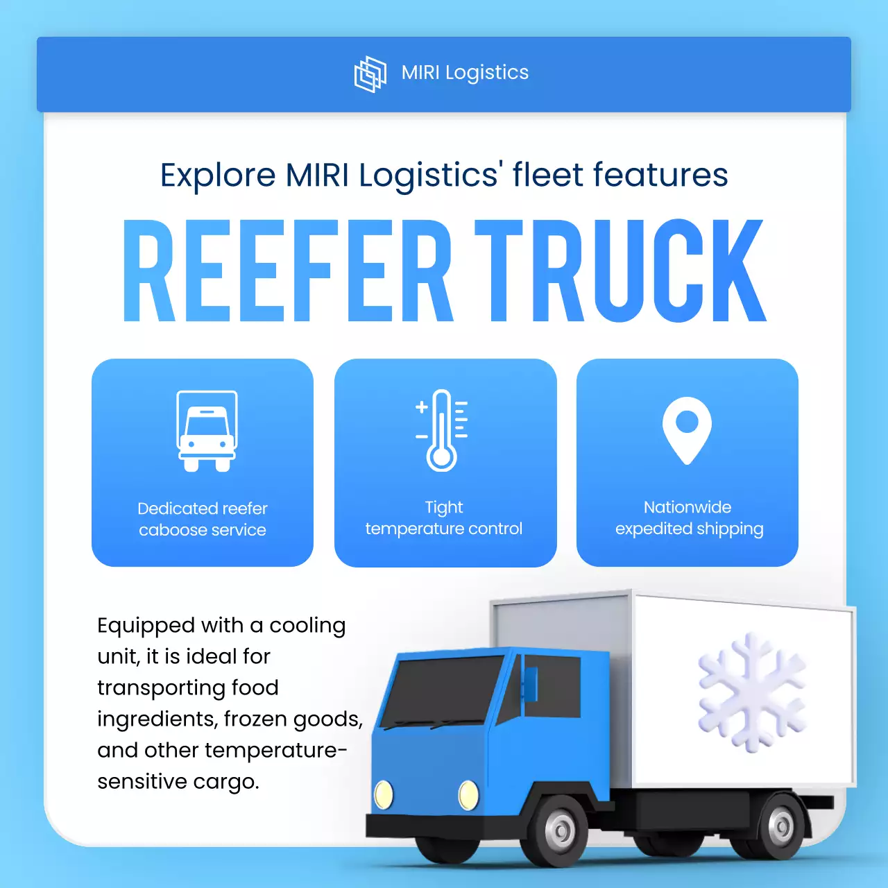 blue modern logistics promotion