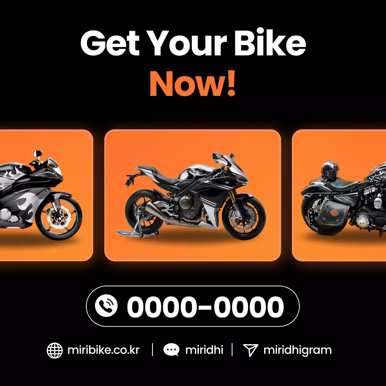promoção de motocicleta moderna laranja