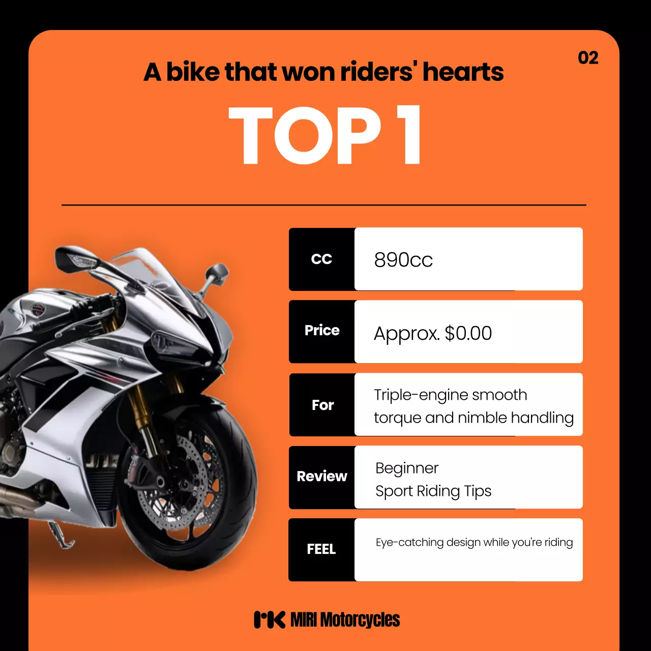 promoção de motocicleta moderna laranja