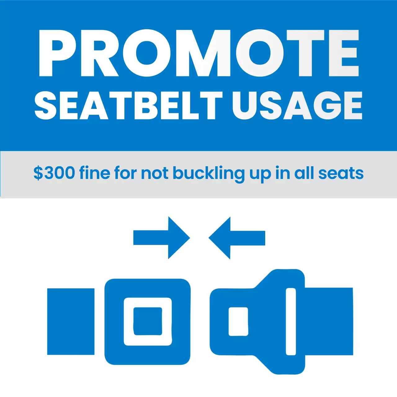 blue modern safety announcement