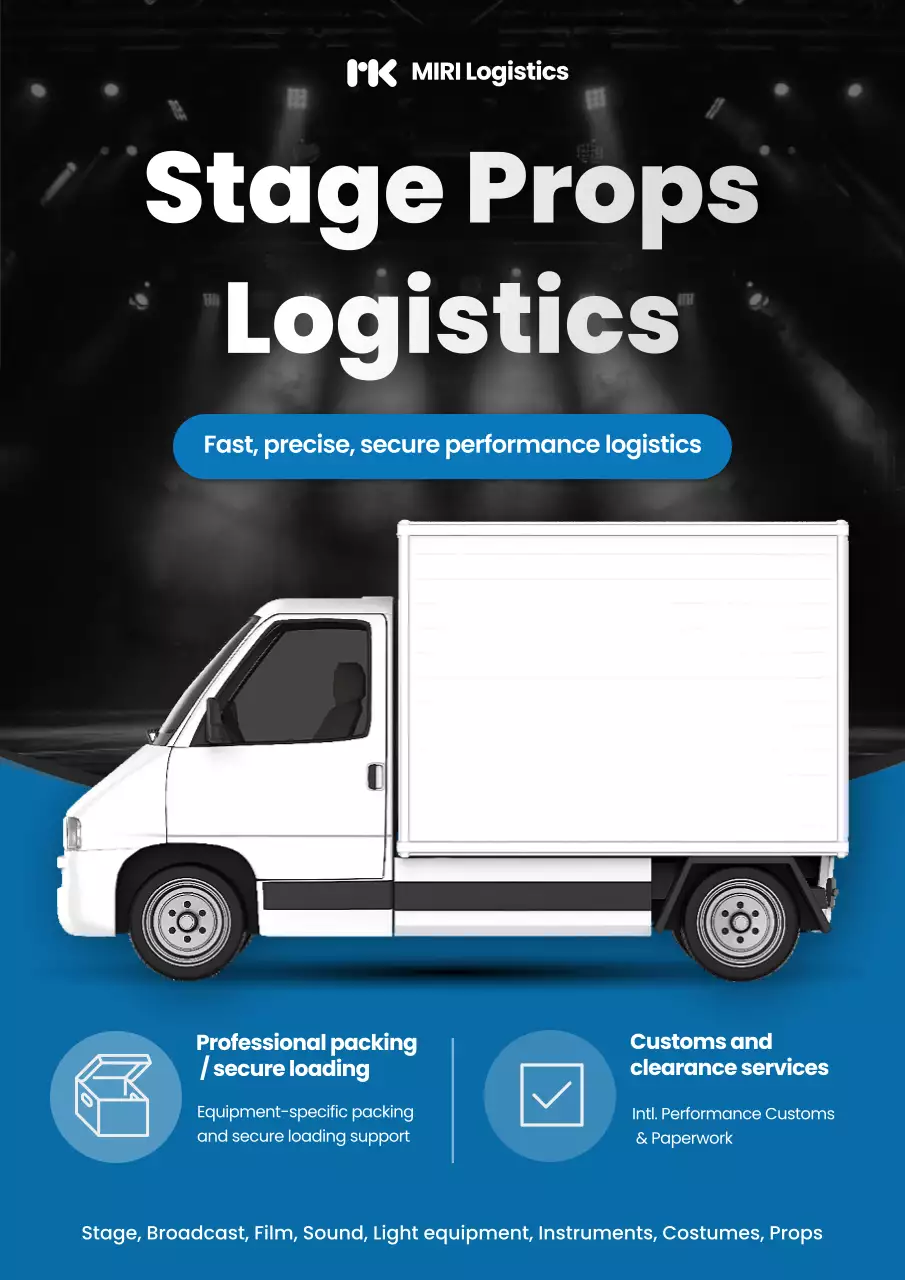 iklan logistik modern berwarna hitam