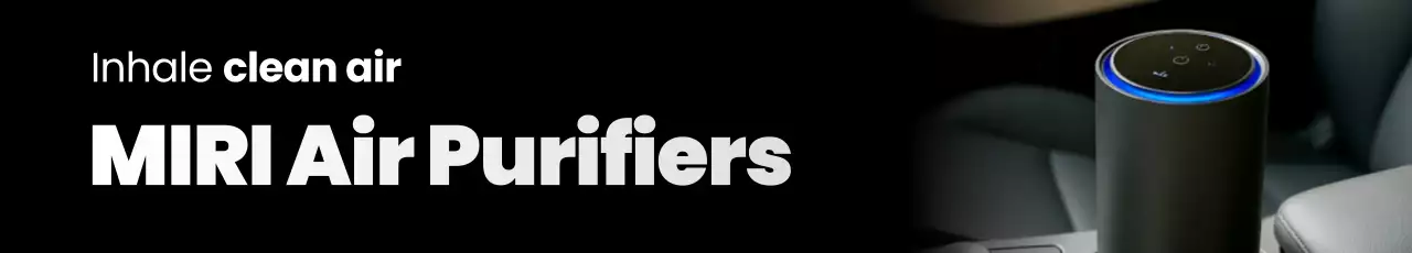 propaganda de purificador de ar moderno preto