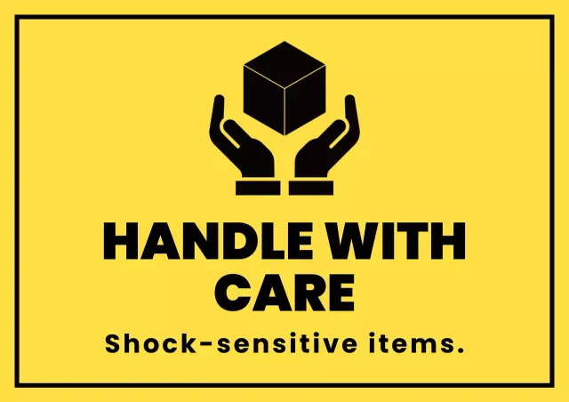 yellow minimal packaging notice