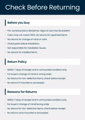 pedoman kebijakan pengembalian modern biru