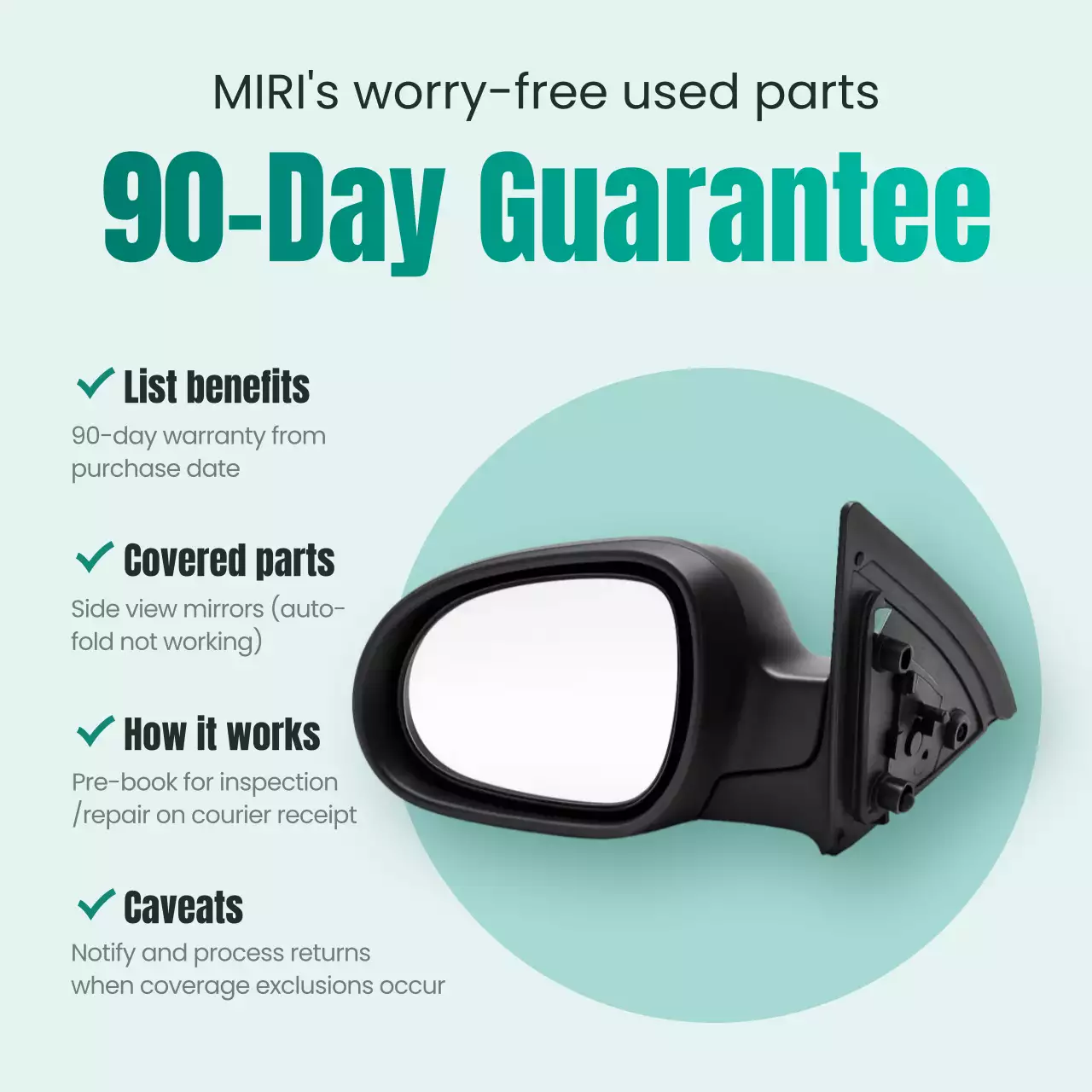 teal modern auto warranty promotion